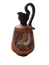 Vintage Hand Painted Copy of Ancient Greek Pottery Corinthian Period 570BC Vase