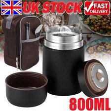 Stainless steel Thermos Flask Bottle Hot Food Lunch Vacuum Insulated Soup Jar~
