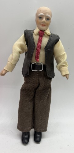 Dolls house doll old man - , grey