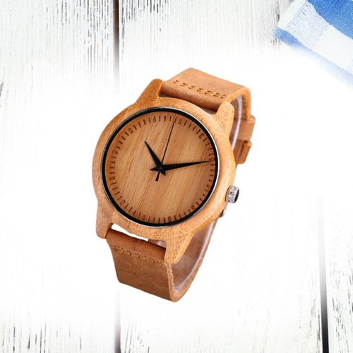 Natural bamboo wood watch - bamboo, for
