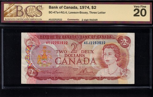 1974 radar bcs 20 - 1974, $2.00