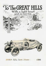 Riley MPH 2-Seater Sports, c1920s Advertisement for 11 hp car costi - Old Photo