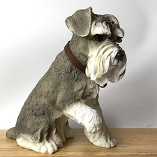 Schnauzer figurine Leonardo Dog Studies ornament sculpture decoration large 24cm