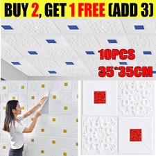 10PCS 3D Tile Brick Wall