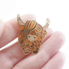 Highland Cow Coo Enamel Pin Badge Brooch Lapel Pin Cute Gift