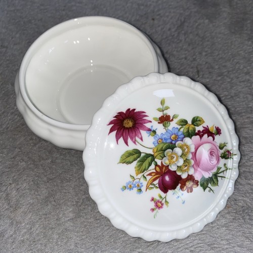 Coalport round trinket box - coalport,