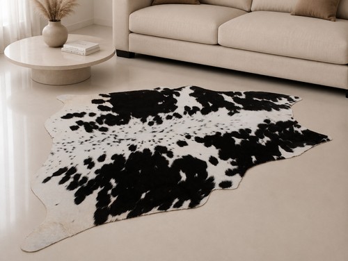 Genuine brown white - genuine, cowhide