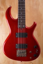 Aria Pro II RSB Deluxe 5-String Electric Bass Guitar (1984) in Red, M.I.J