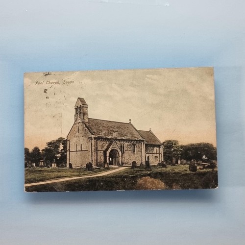 Adel postcard 1906 leeds - adel,