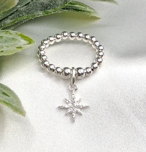 Sterling silver elasticated - silver,