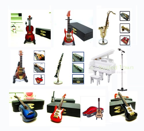 Dolls house miniature guitar - miniature,