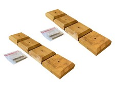 Wooden Garden Fence Post Finial Square Caps (Pack of 8) - With Fixings