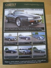 OSELLI CLASSIC & SPORTSCARS OSELLI ENGINEERING STOCK LIST ADVERT A4 FILE 55