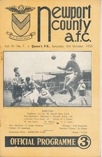 Newport County v QPR 1954/1955
