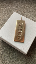 9ct gold ingot pendant. 15.5 grams