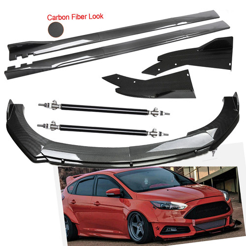 Carbon fiber front bumper lip - fiber,