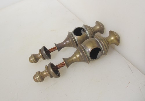 Victorian brass curtain pole - brass,