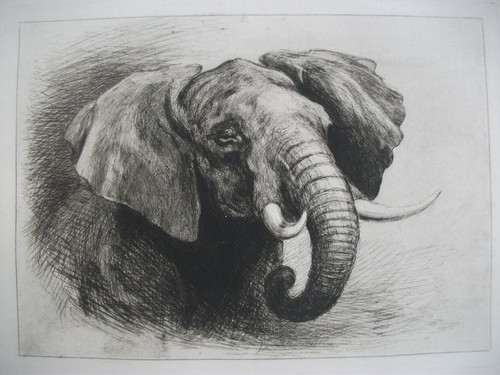 Heywood hardy original etching - heywood,
