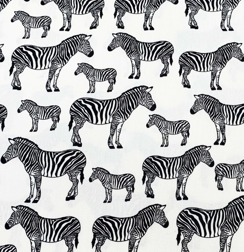 Cotton fabric black white - black,