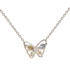 Multi Colour CZ Gem Butterfly