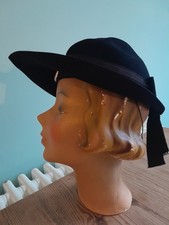 1940s Black Felt Hat
