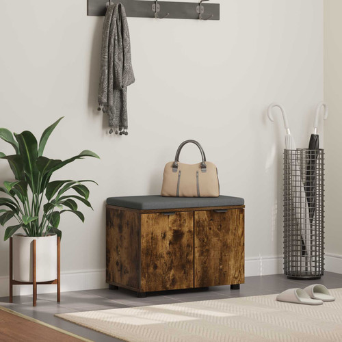 Hall bench smoked - bench, oak