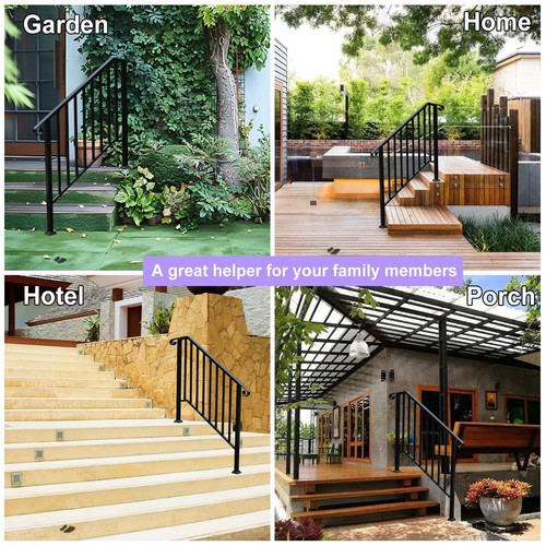 Outdoor black steel handrail - handrail, 3
