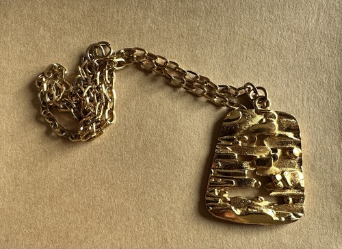 Trifari gold tone necklace - , and