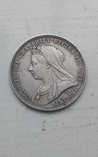 1893 Queen Victoria .925 Silver One Shilling CoinGood Condition