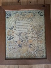 Framed Victorian Sampler Print