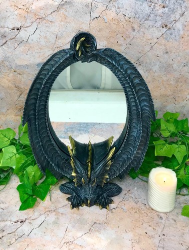 Dragon guardian fantasy mirror - dragon,