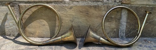 Two vintage brass french - two,,