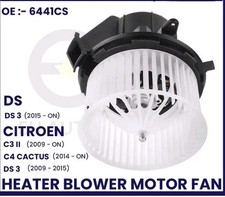 HEATER BLOWER MOTOR FAN FOR CITROEN C3  DS3  MK2 6441CS 2009-2015 LHD ONLY