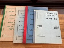 BRITISH RAILWAYS FOUR BOOKS WORKING TIMETABLE AMENDMENTS ETC