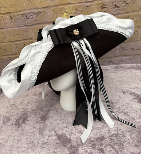 Fancy black white tricorn - fancy,