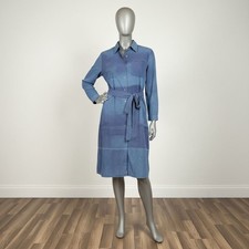 Vintage Vuokko Finland Cotton Blue Summer Column Dress. Scandinavian  Designer L