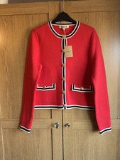 Boden cardigan size 12 red new