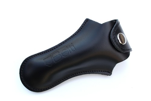 Mouthpiece pouch black leather - black,