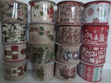 Wired Woven Christmas Ribbon