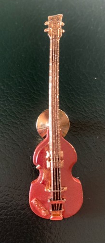 Violin bass pin brooch