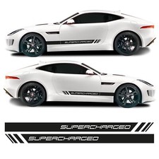 Supercharged Side Stripes Kit Fade Vinyl Decal Graphics Fits Jaguar F Type SVR