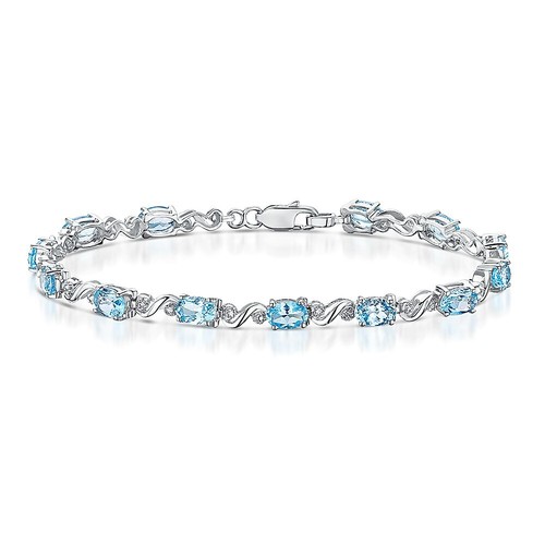 Sterling silver bracelet - sterling, blue