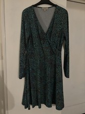 Coast Green Print Dress Large 