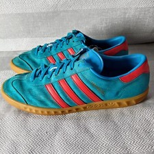 Adidas Originals Hamburg Trainers | Blue Red | Suede | 2015 | UK 10