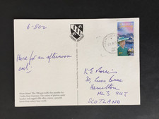 GUERNSEY 2002 HERM GUERNSEY POST OFFICE POSTMARK ON LOCAL POSTCARD TO SCOTLAND