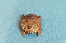 Vintage Brass Buffalo Head