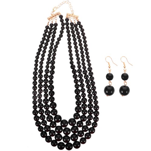 Set women jewelry - women, black