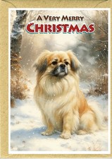 Tibetan Spaniel Dog A6 (4" x