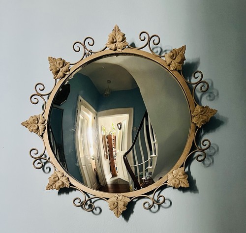 Vintage convex wall mirror - vintage,