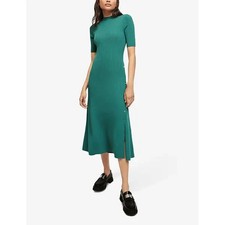 Maje Roxia Ribbed-Knit Midi